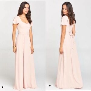 Show me Your MuMu Marie Sweetheart Maxi Dress Dusty Blush Crisp Pink Size XS New